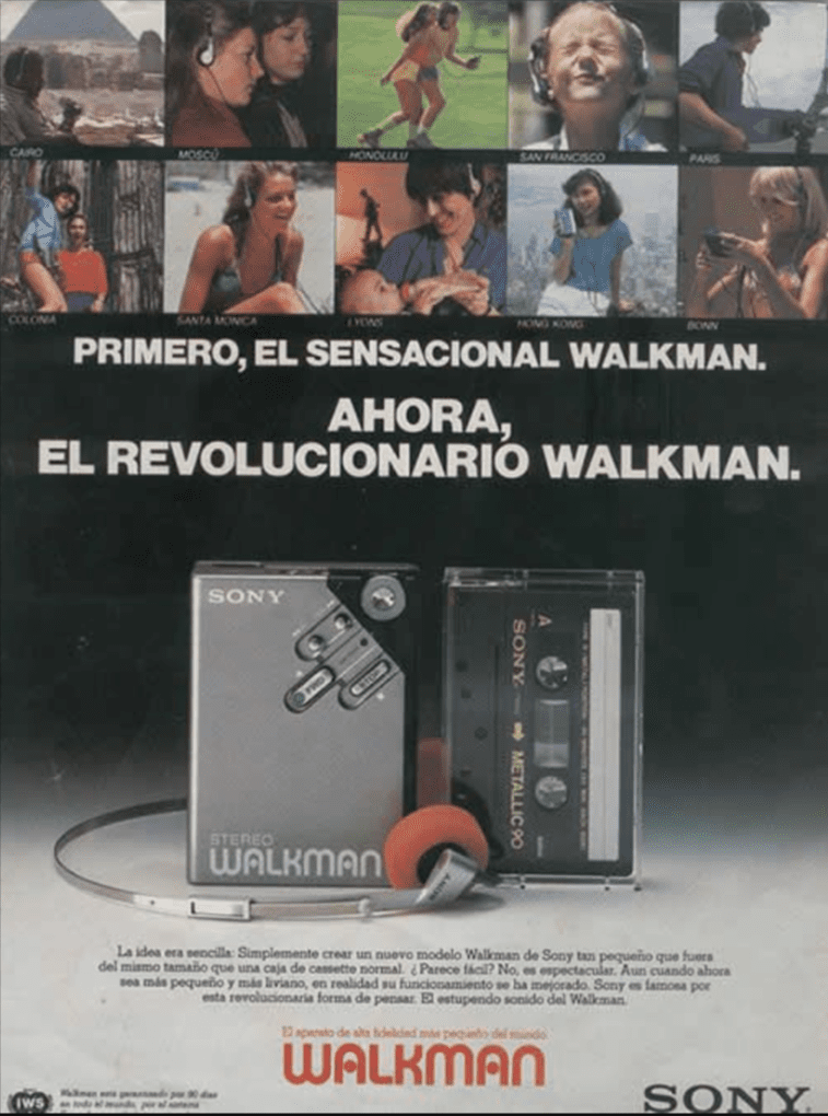 🎶 el nacimiento de una leyenda: sony walkman | critica bits Publicidad ochentera del walkman