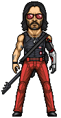Johnny Silverhand pixel style