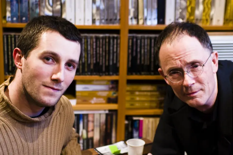 William Gibson, autor de Neuromante, en una librería