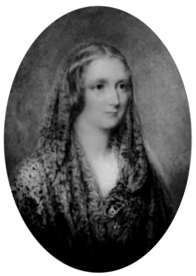 Mary Shelley retratada por Reginald Easton