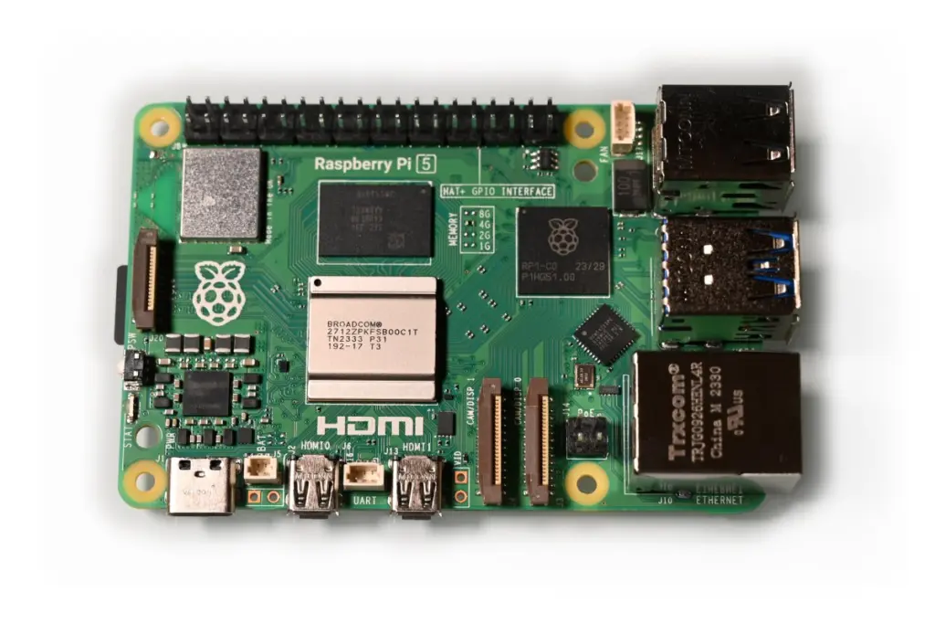 Raspberry Pi 5, a small single-board computers developed by the Raspberry Pi Foundation