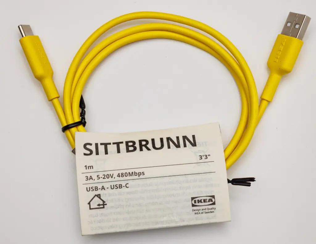 IKEA SITTBRUNN USB A TO C CABLE
