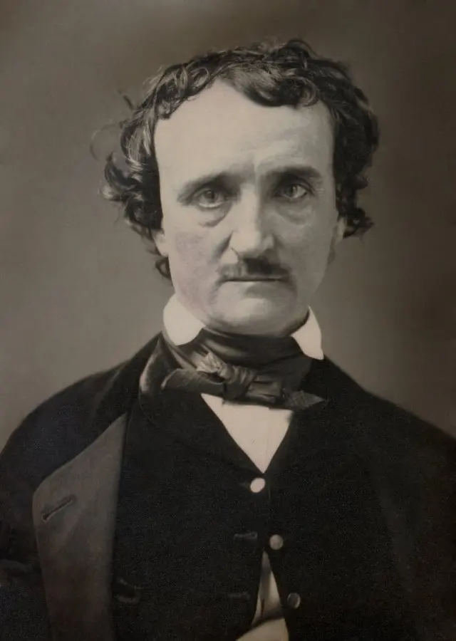 Edgar Allan Poe hacia 1849, en una restauración moderna del daguerrotipo