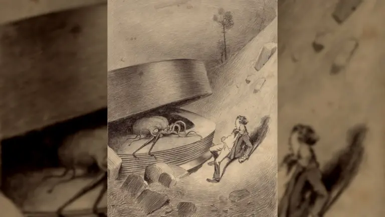 Ilustración de un trípode marciano por Henrique Alvim Corrêa, 1906