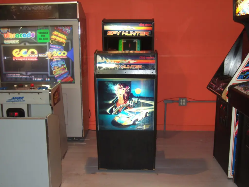 With Greg at the Flashbacks retro arcade in Seaside Heights, NJ, July 25, 2009. pictured: Bally Midway's Spy H