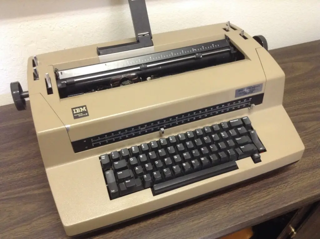 It's a picture of a typewriter