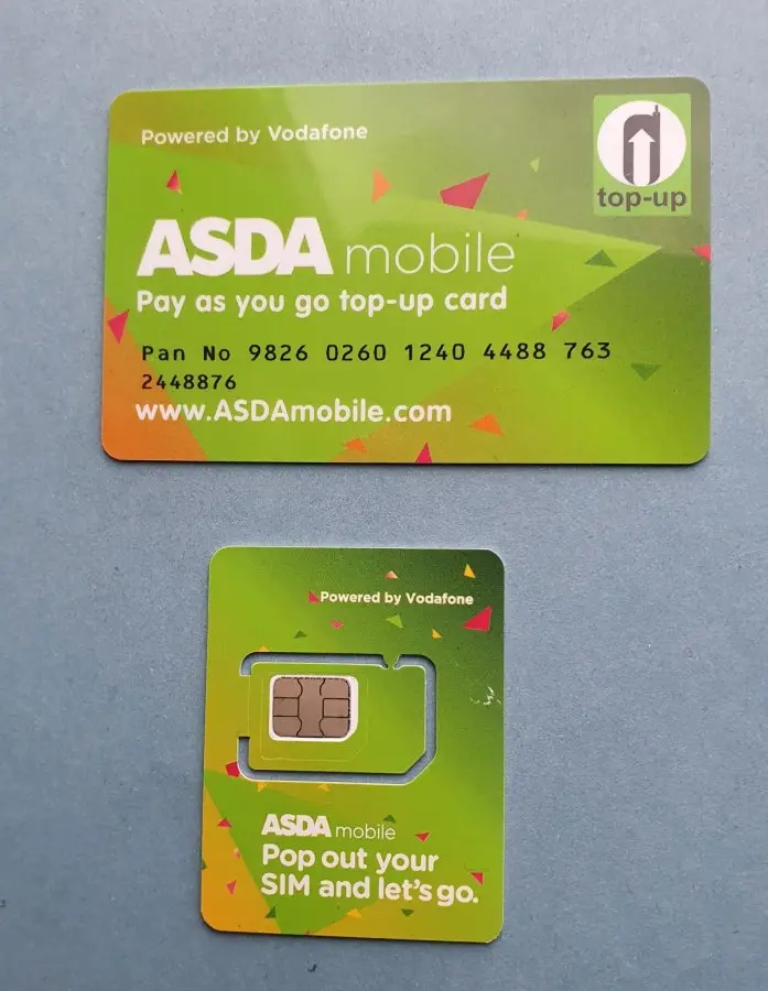 Una SIM de plástico con sus tres tamaños troquelados