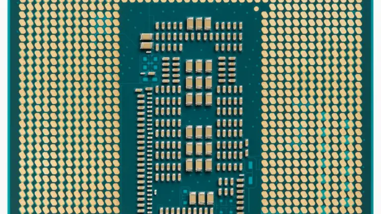 Cara de contactos de un procesador Intel Core i7-12700K